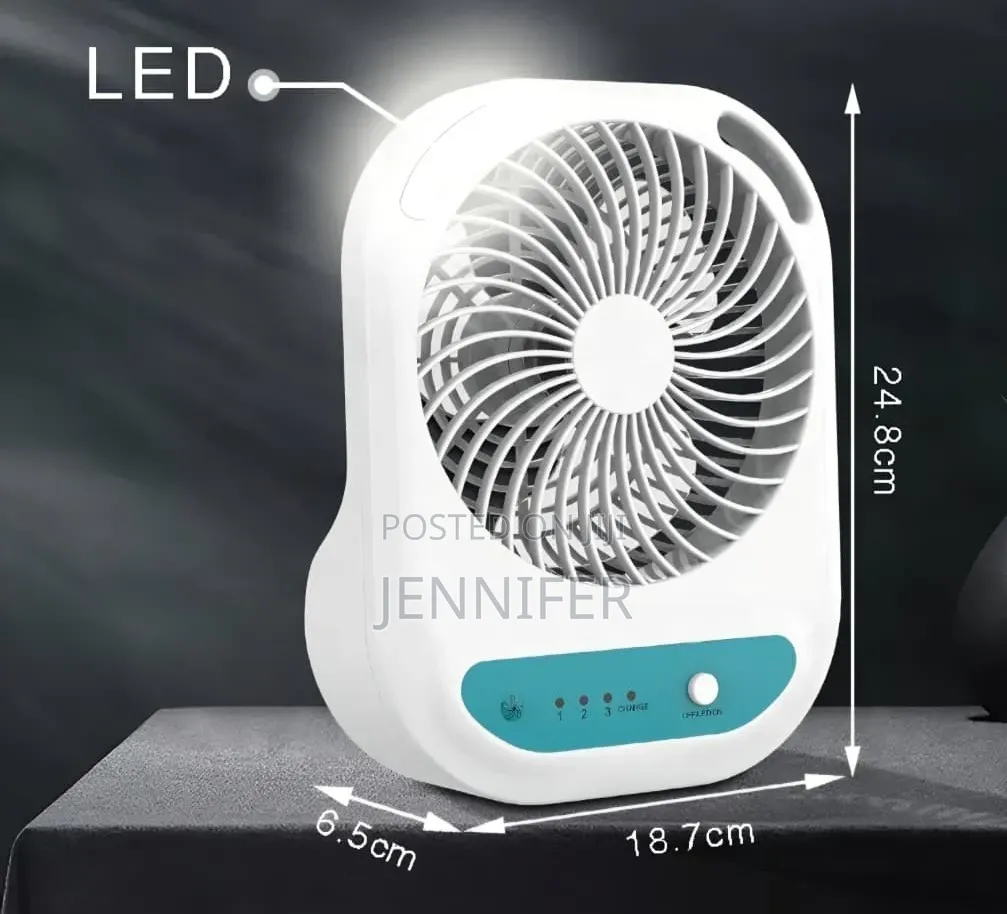 Winning Star St-4052 Rechargeable Table Fan With Led Light