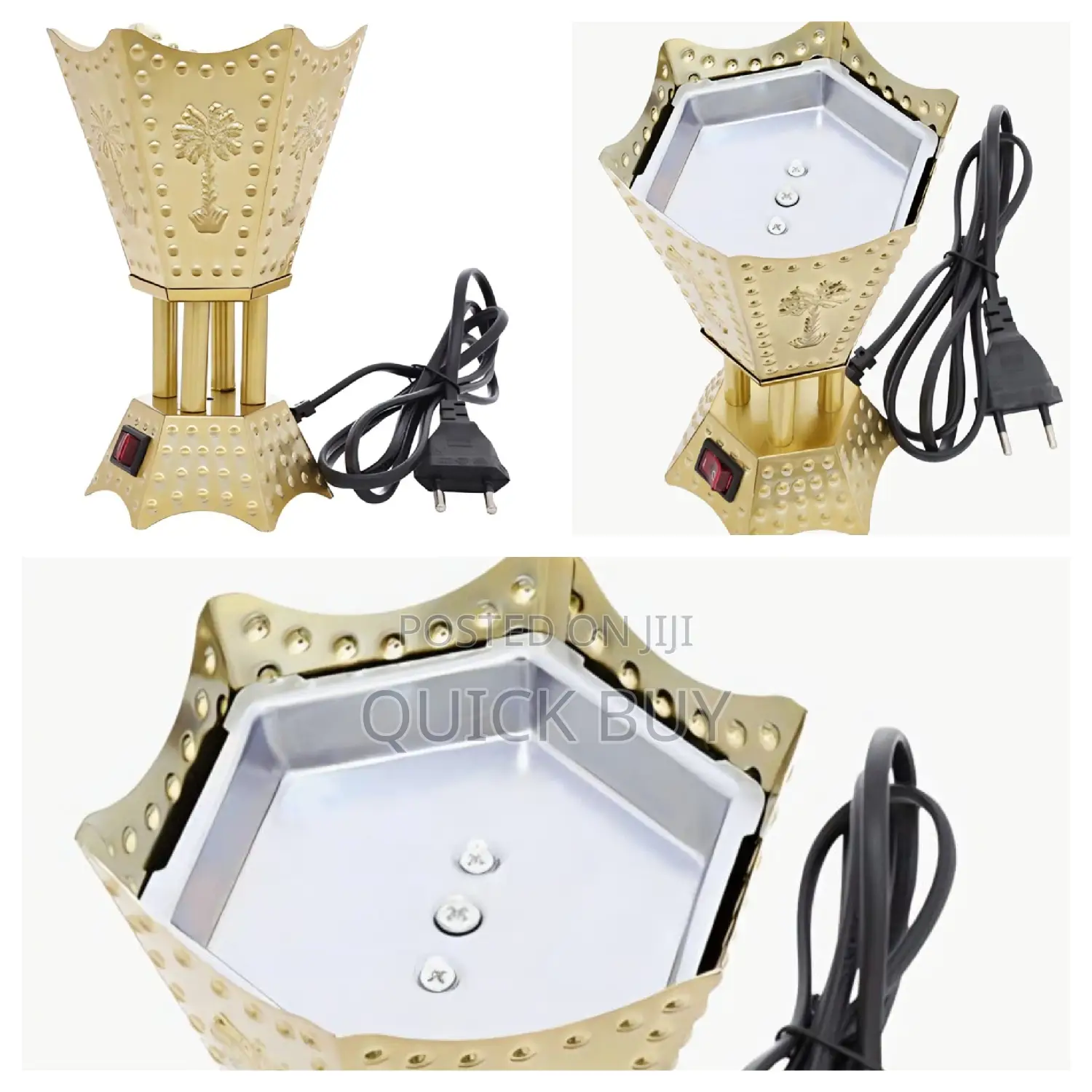Metallic Electric Bakhoor Incense Burners