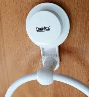 Bathlux White Abs Plastic Circular Towel Holder