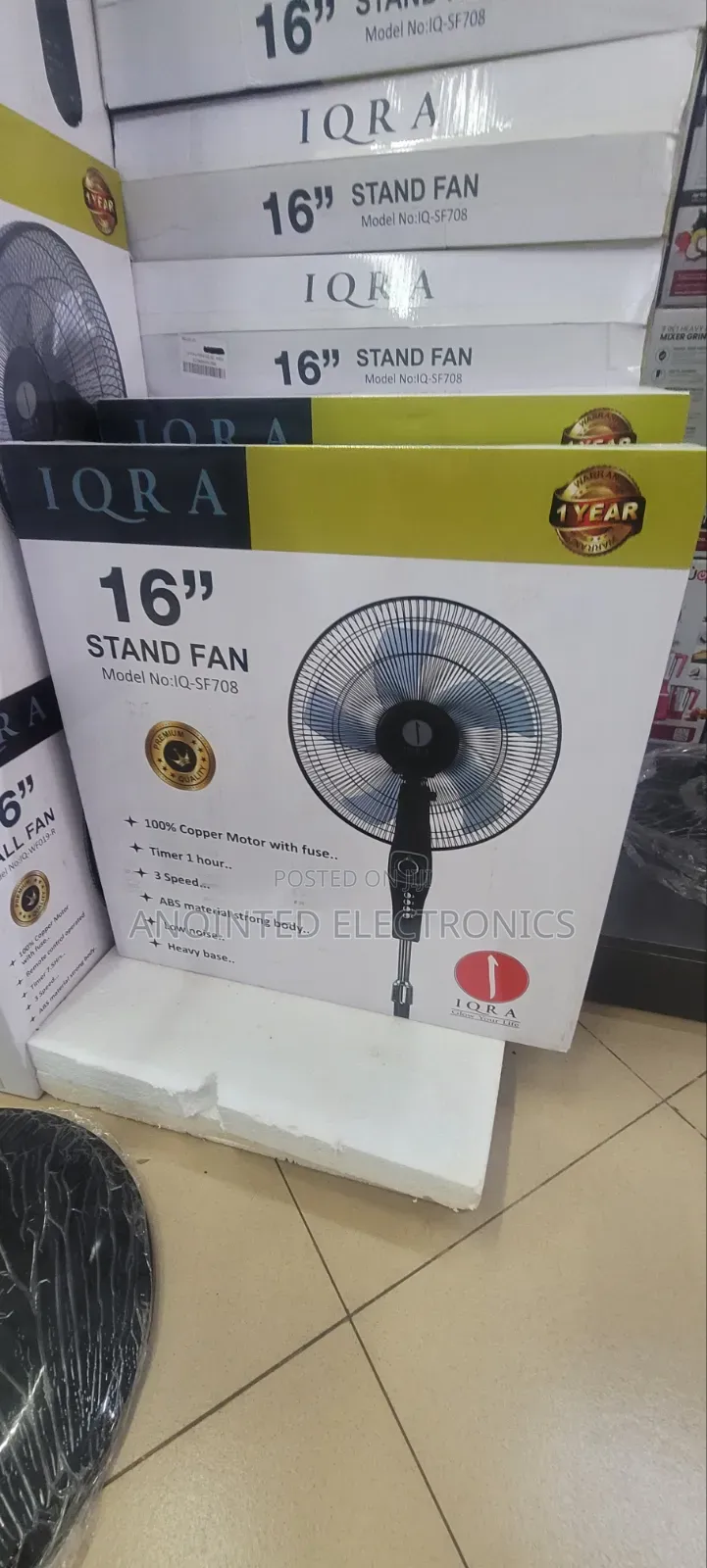 Original Standing Fan Iqra 16inches With a Remote