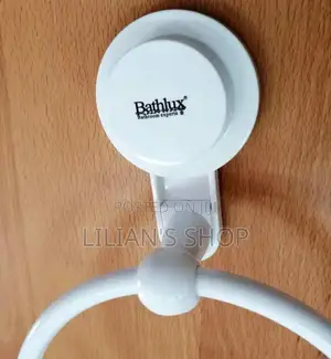 Bathlux White Abs Plastic Circular Towel Holder