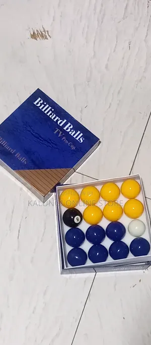 Pool Table Balls Set Original Blue and Yellow
