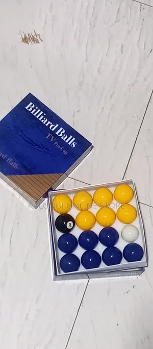 Pool Table Balls Set Original Blue and Yellow