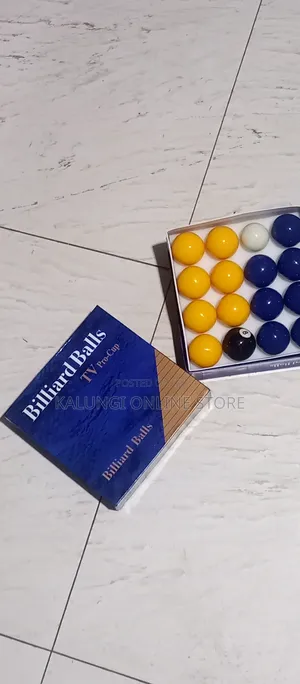 Pool Table Balls Set Original Blue and Yellow