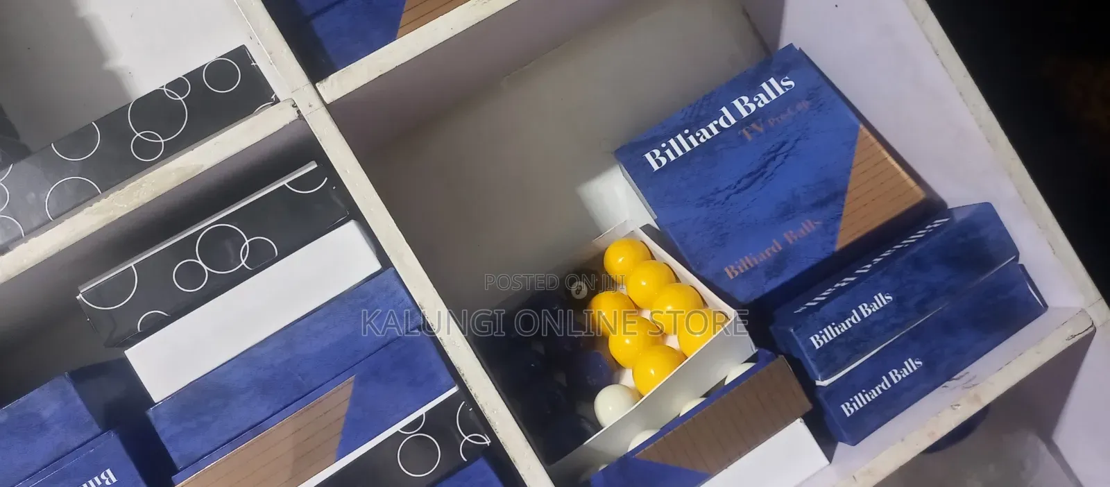 Pool Table Balls Set Original Blue and Yellow