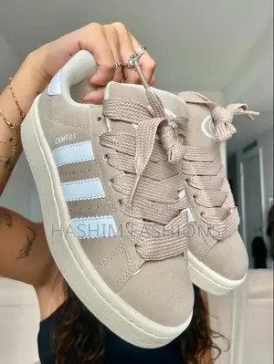 Original New Beige Addias Campus 00s Sneakers With a Chunky Lace