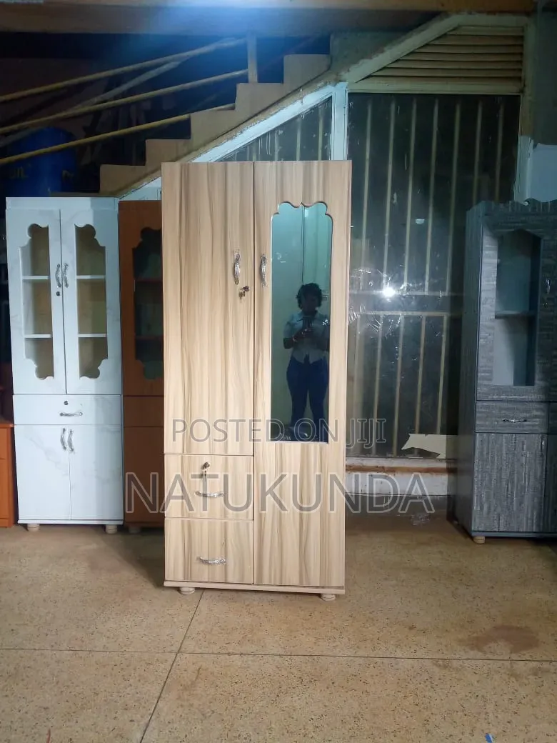 Creamy Wardrobe With Two Doors