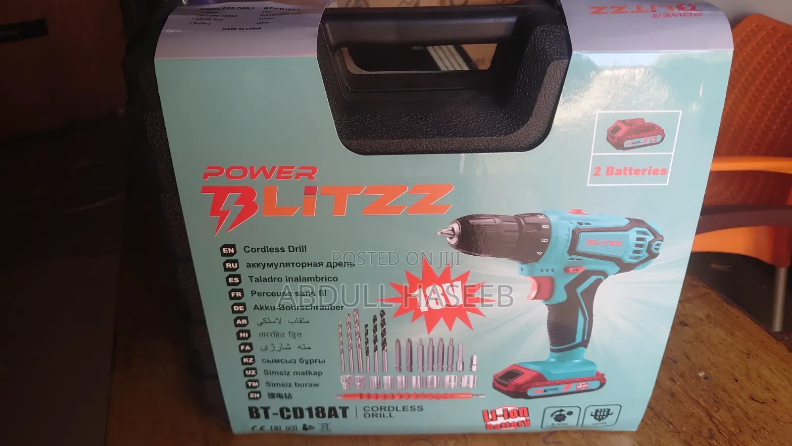 Cordless Drill 18v With 2 Batteries Charger – Powerful Heavy Duty