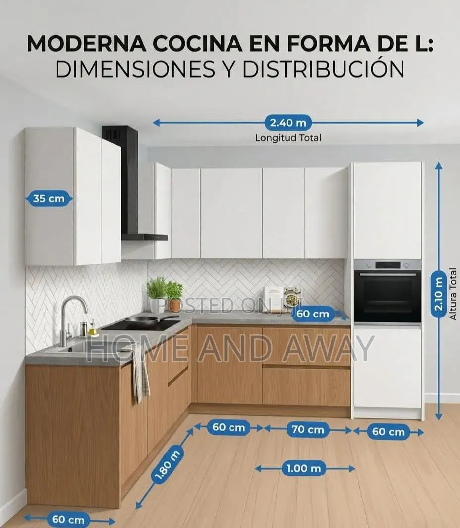 Excellent L Kitchen Cabinets From 5,500,000/- In Any Colour Combo