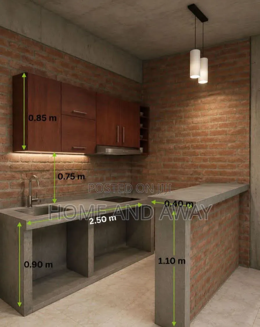 Semi U Shaped Kitchen Cabinets From 830,000/- Per Running Meter