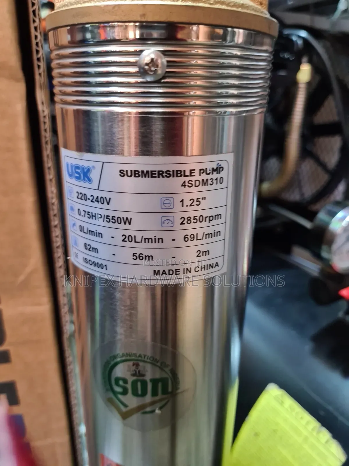 Usk Submersible Water Pump 62m