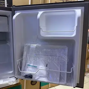Hisense 60-Liter Compact Single-Door Mini Bar Refrigerator in Silver.