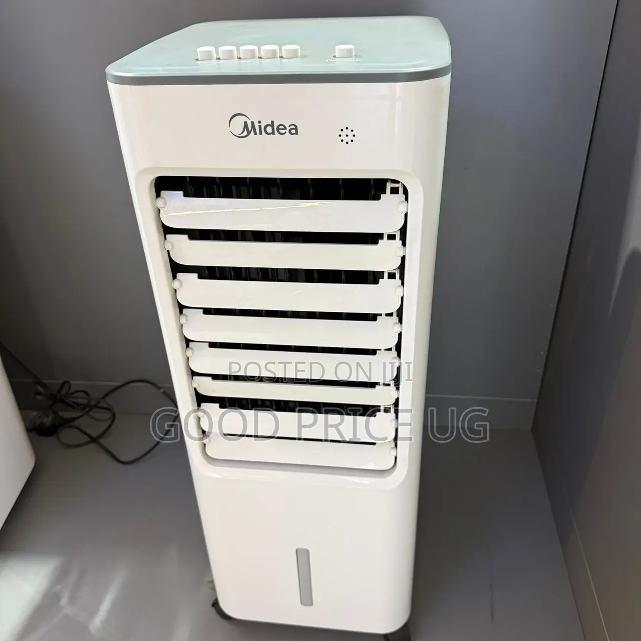 Midea Ac100-18b Portable Air Cooler in White.