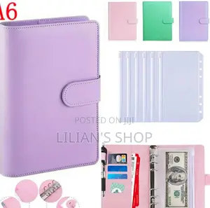 Leather A6 Budget Binder With Magnetic Closure.