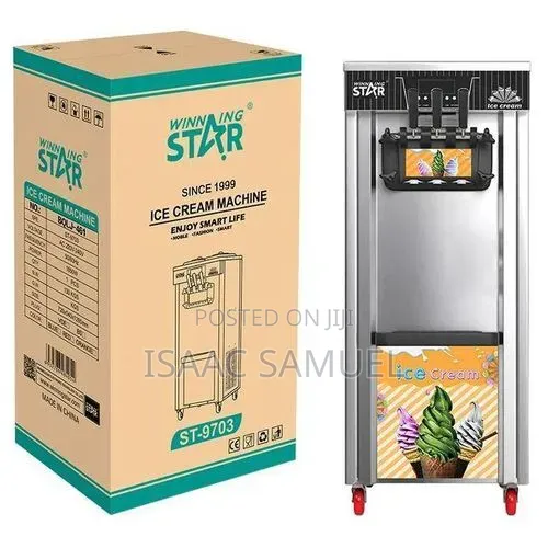 Winningstar Commercial Ice Cream Maker Machine (Big) - Silver