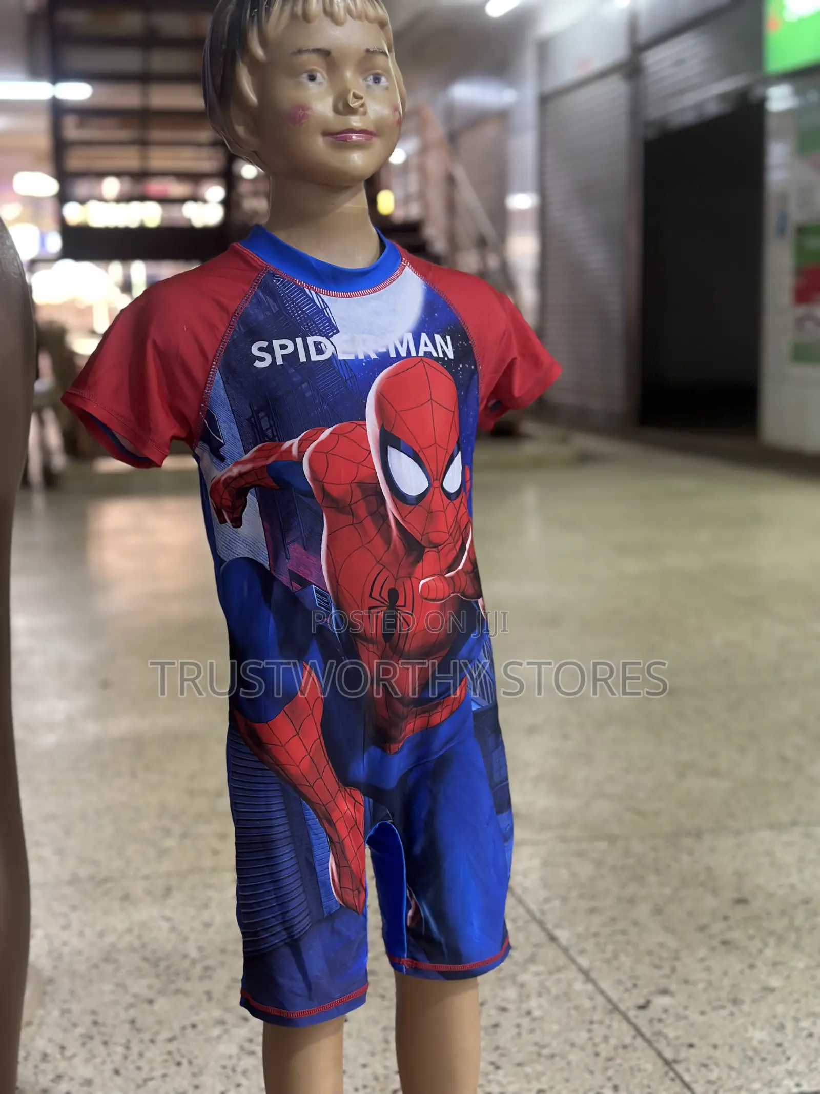 Blue and Red Spider-Man Children’S Swimming Costume