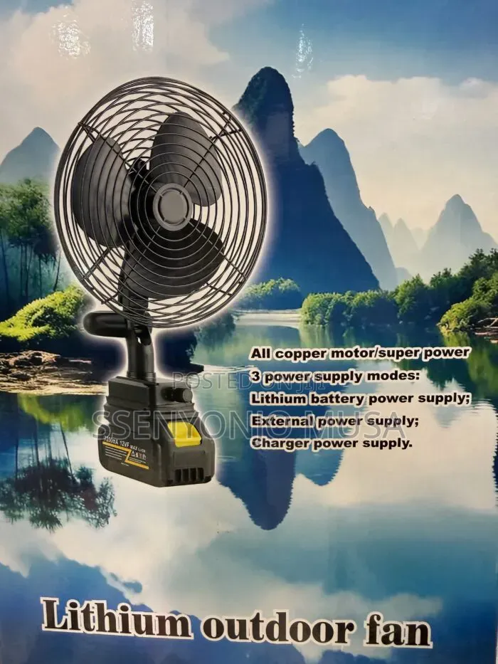 Portable Outdoor 21v Lithium Rechargeable Fan – 8 Inch Cordless Fan