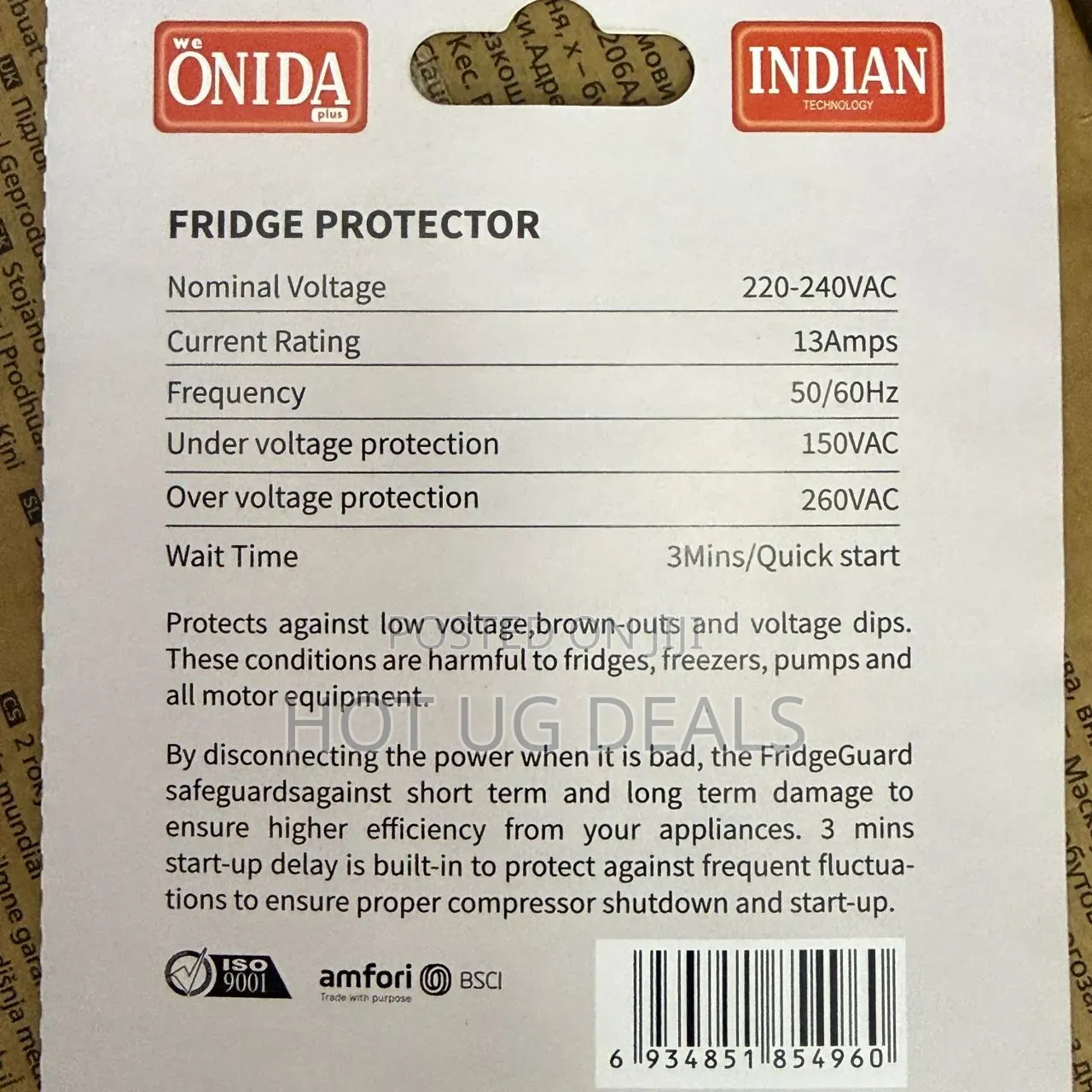 Onida Plus Fridge/ Freezer / Water Dispenser Power Protector