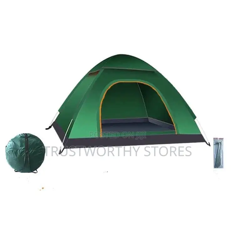 4 People Green Camp Tent - Automatic