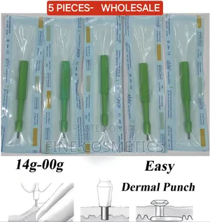 5pcs Disposable Dermal Piercing Biopsy Puncher Anchor Punch