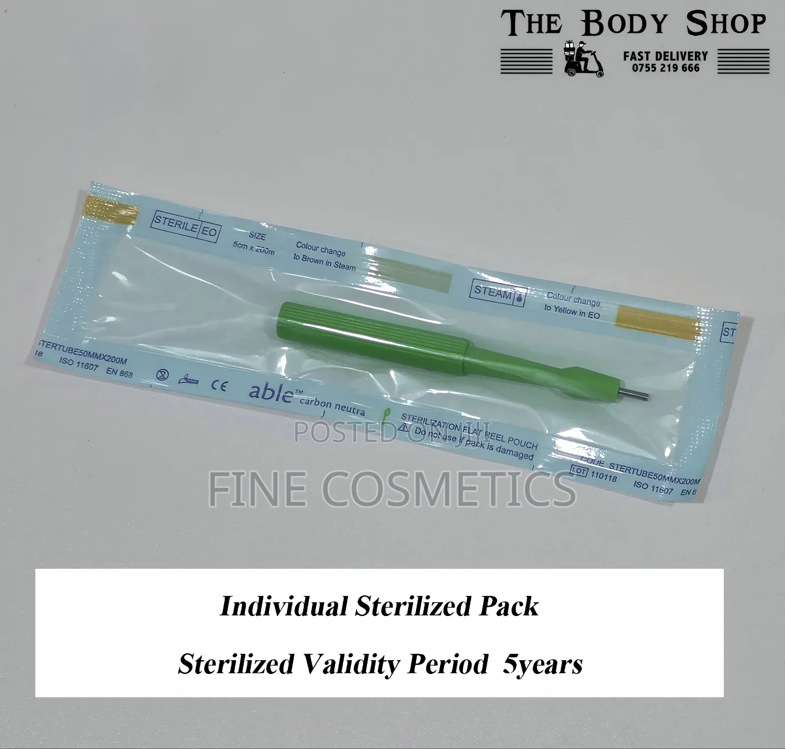 5pcs Disposable Dermal Piercing Biopsy Puncher Anchor Punch