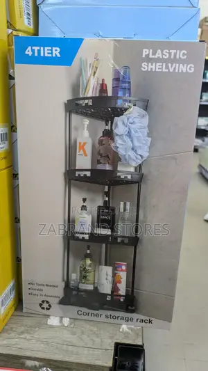 4 Tier Plastic Corner Storage Rack