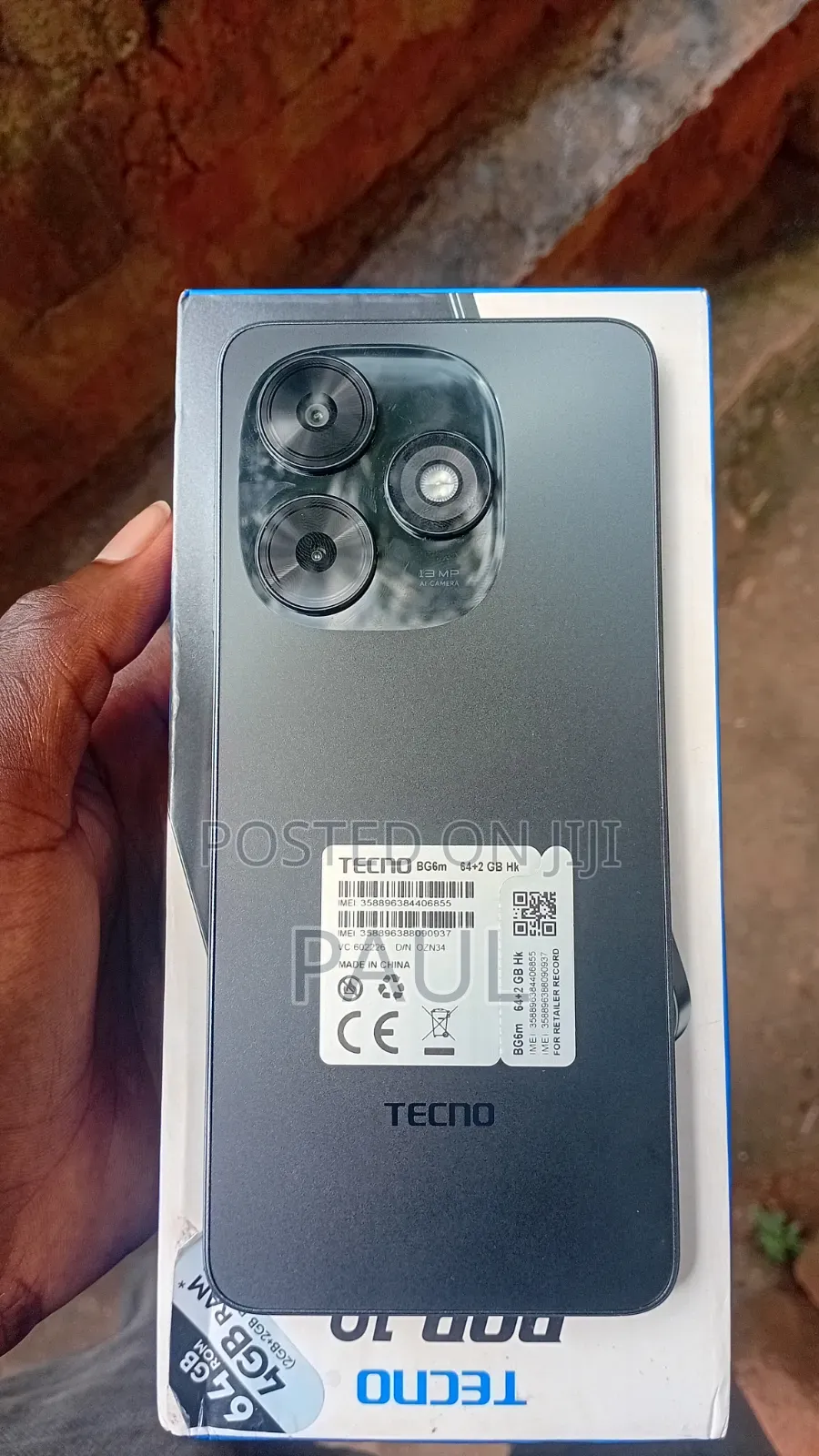 New Tecno Pop 10C 64 GB Black