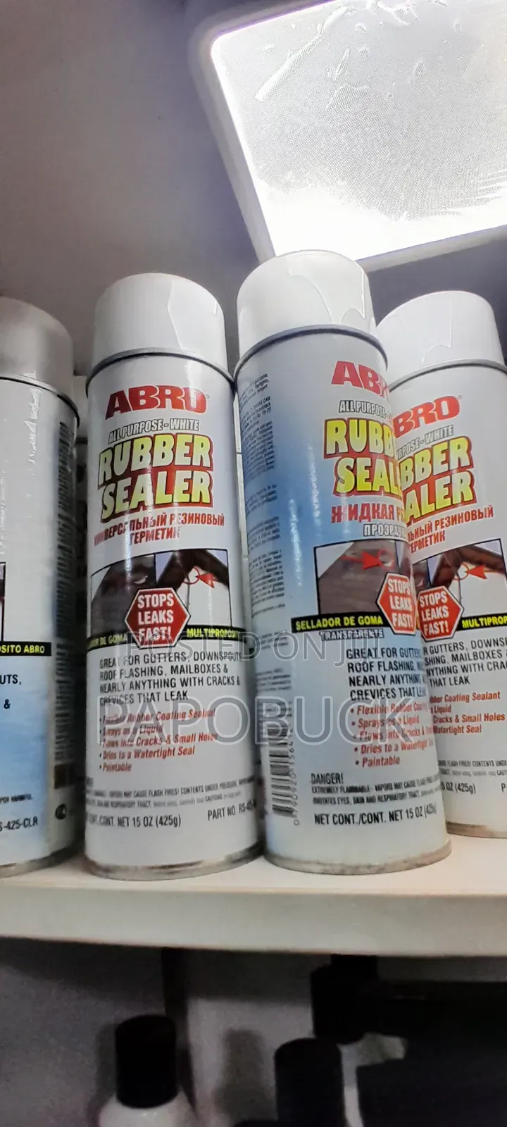 Abro All-Purpose Rubber Sealer Spray for Sealing Leaks and Cracks