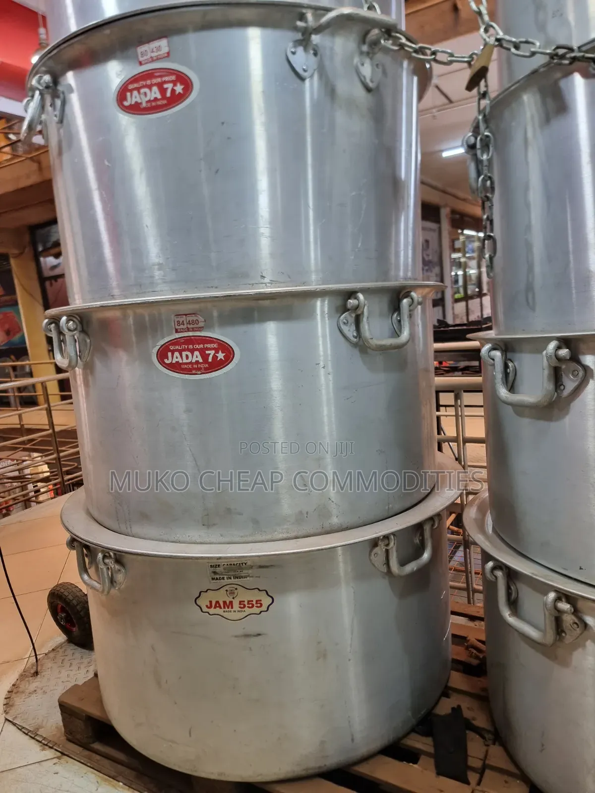Indian Giant Saucepan Set 330l to 530l