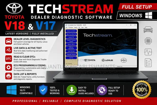 Toyota Techstream V18 and V17 | Dealer Diagnostic Software