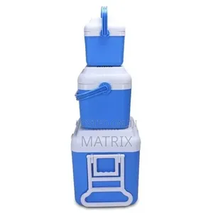 3 Pc Insulated Water Cooler Outdoor Plastic Ice Chest Cool Cooler Box