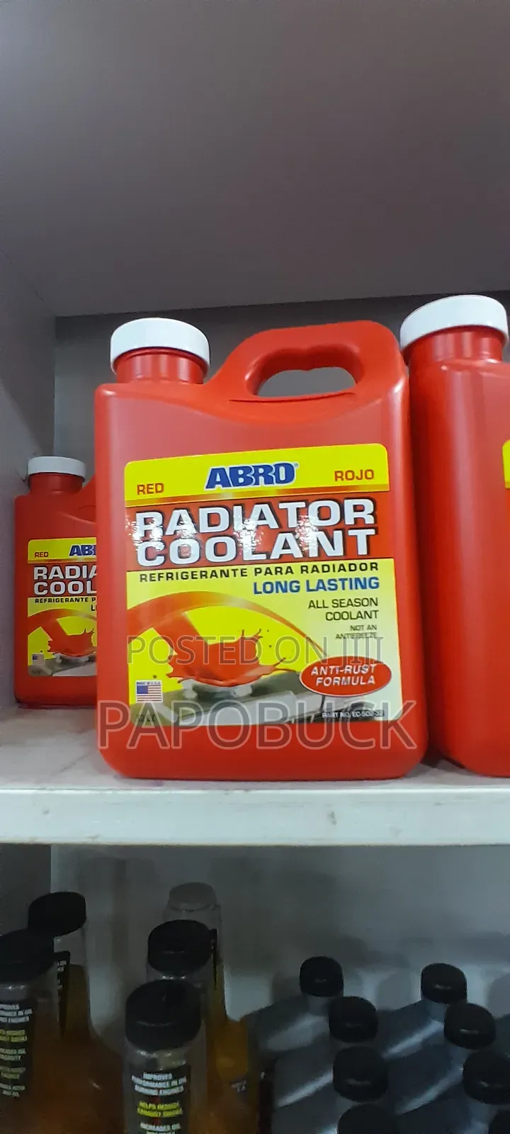32 Oz Bottle of Abro Red Radiator Coolant