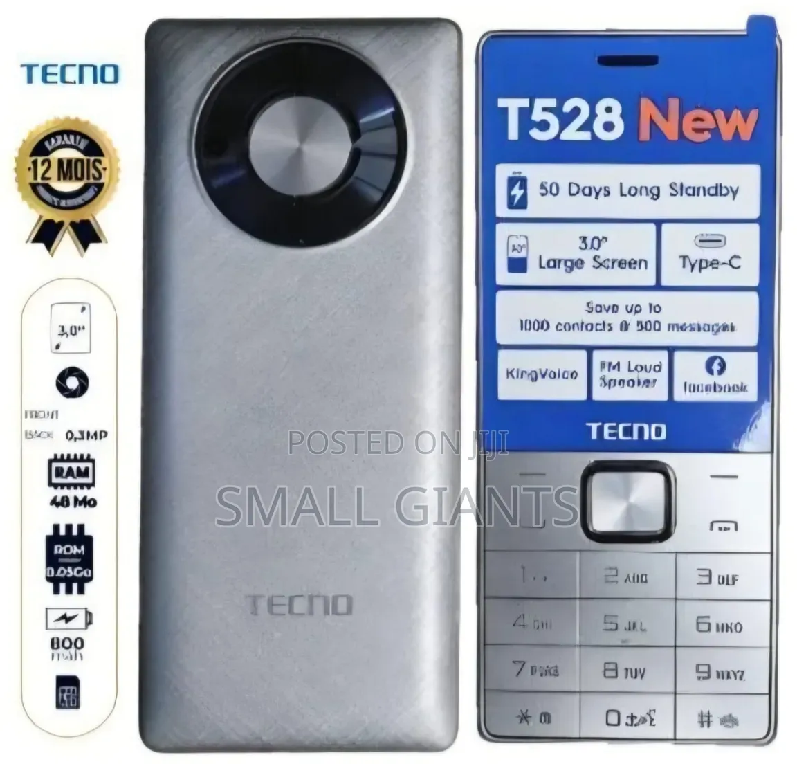 New Tecno T528 White