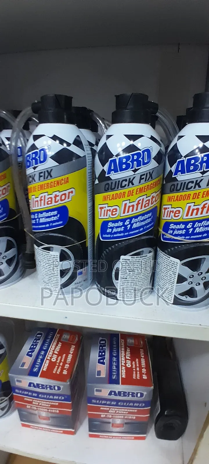 Abro Quick Fix Tire Inflator Canisters, Designed to Seal
