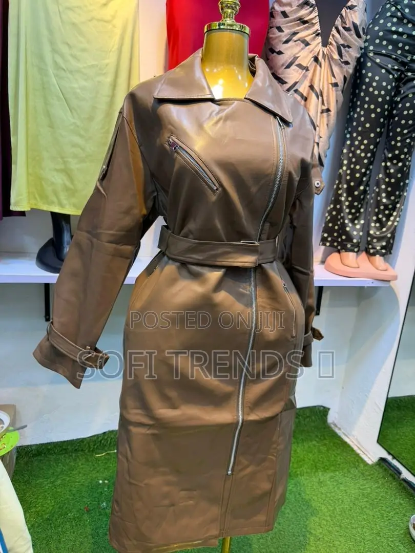Ladies Long Leather Coats