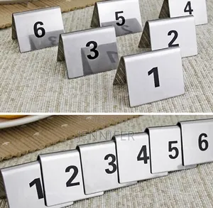 1-12 Stainless Steel Table Number Tent Set