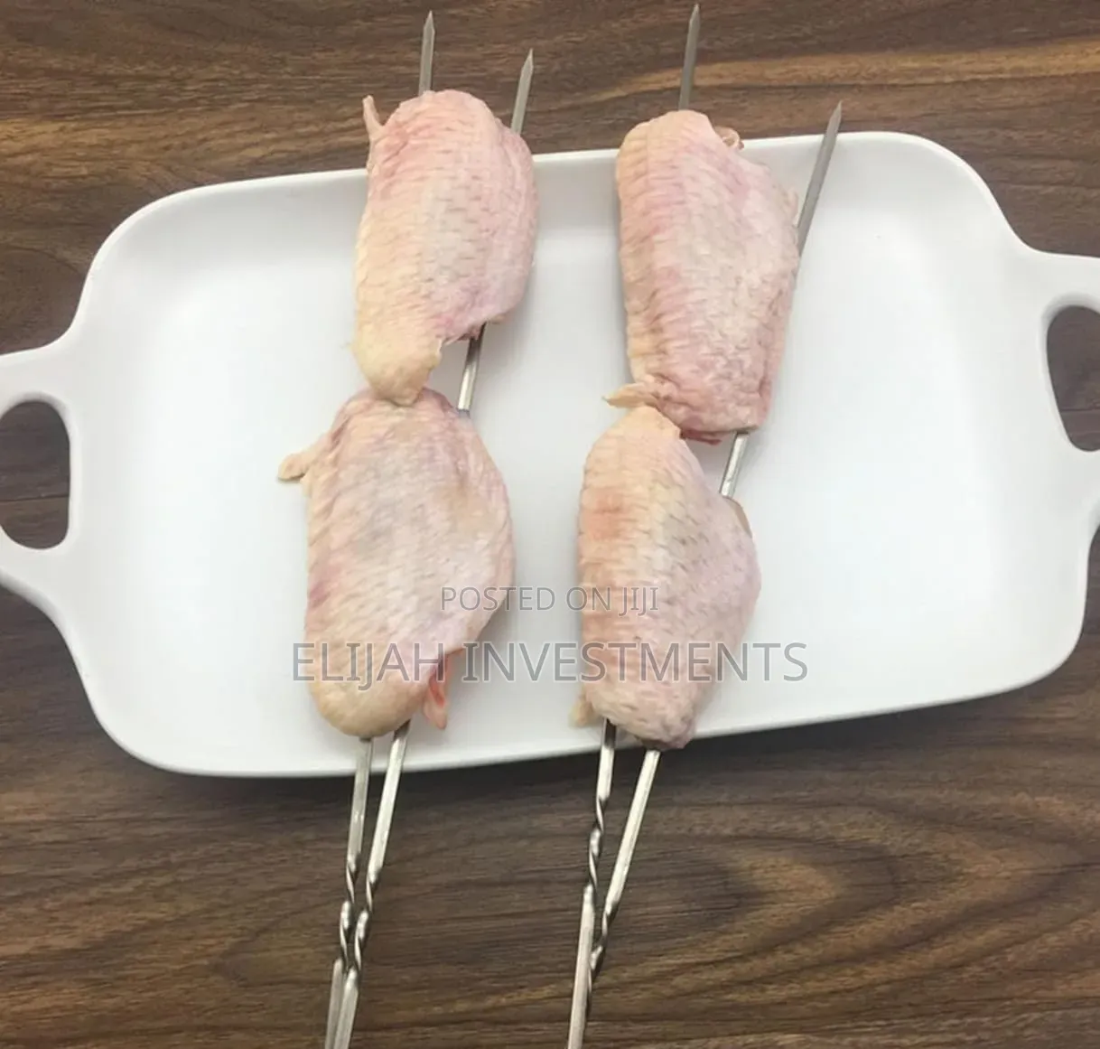 10pcs Flat Stainless Steel Kabob Skewers.