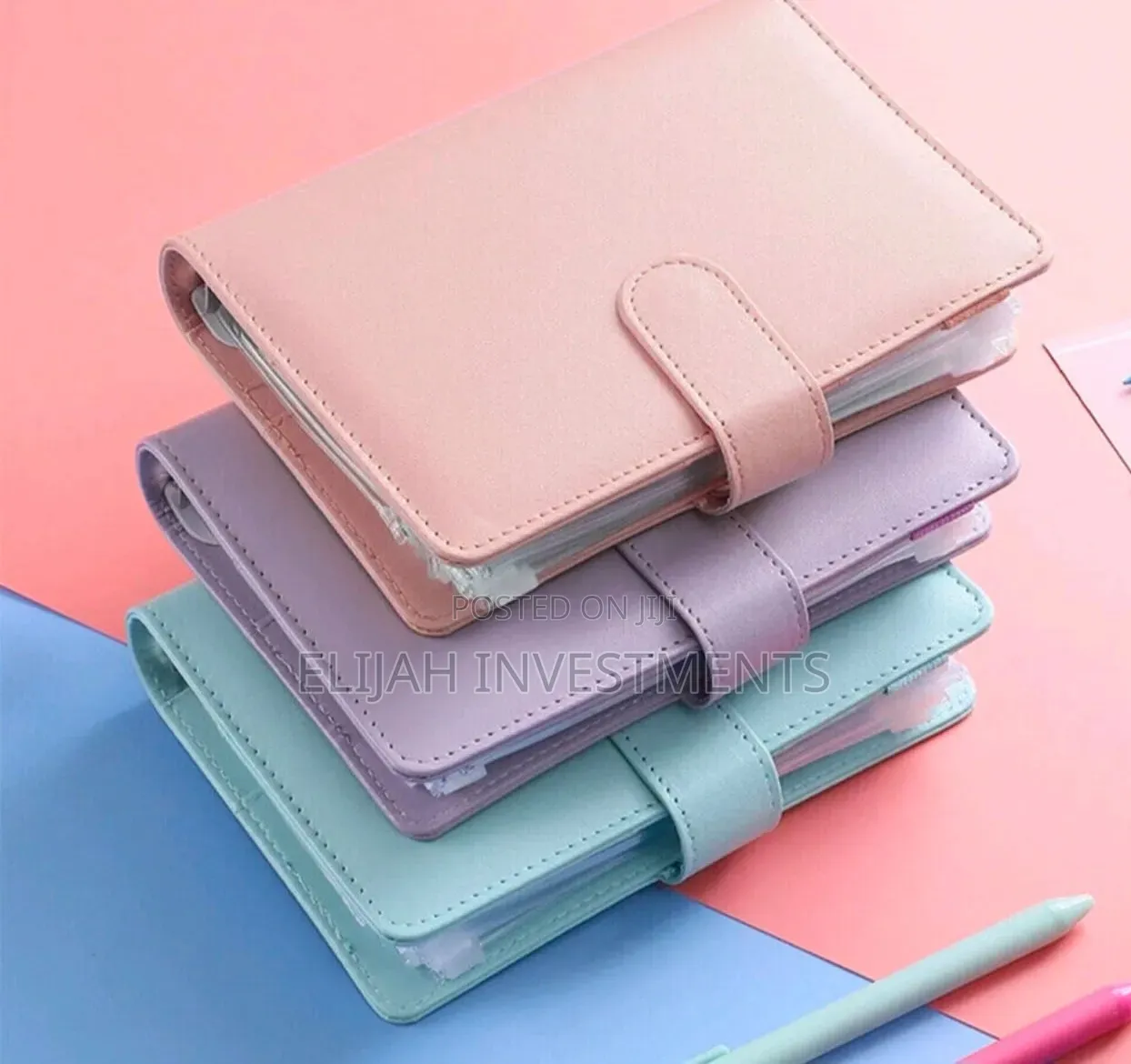 Leather A6 Budget Binder With Magnetic Closure.