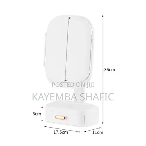 Tri Fold Led Makeup Mirror- Multicolor
