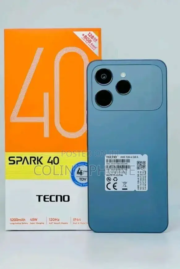 New Tecno Spark 40 256 GB Gray