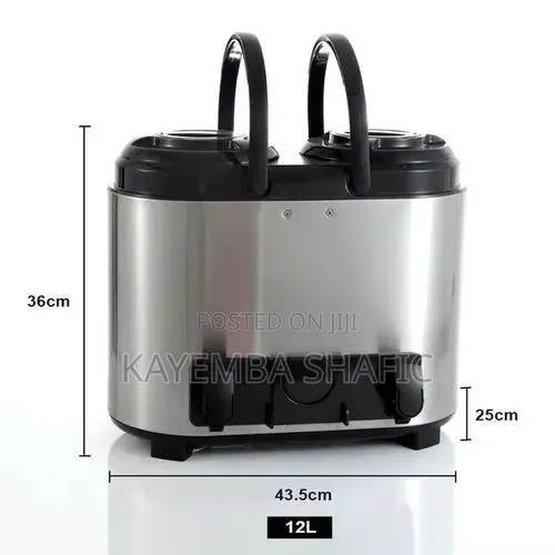 7.5l + 7.5l Water Jug Twin Flask- Sliver and Black