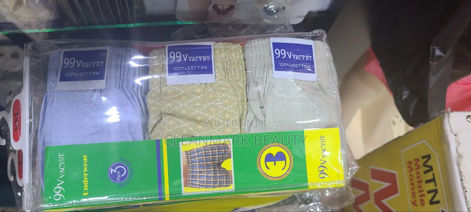 3piece 99 Vvacybt Cotton Plain Boxer