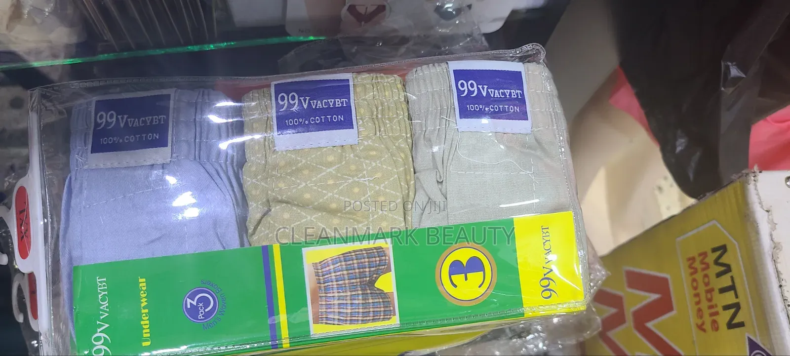 3piece 99 Vvacybt Cotton Plain Boxer