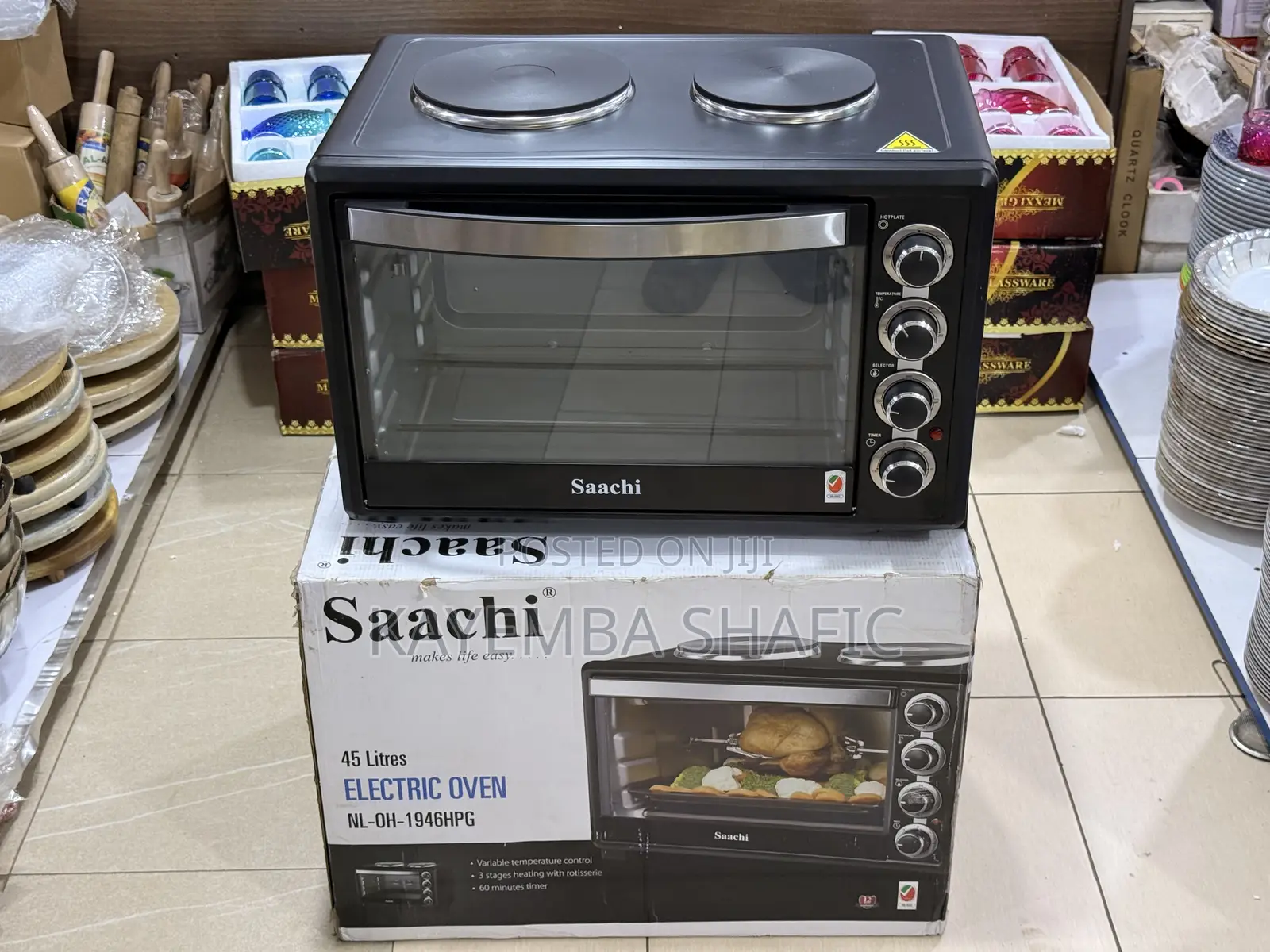Saachi 45-Litre Electric Oven Cooker With Dual Hot Plates