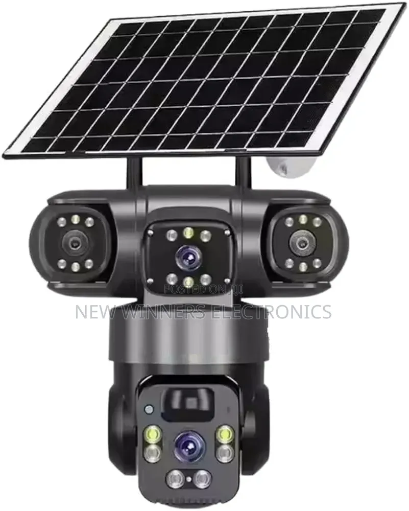 Triple Lens Solar Powered Security Camera