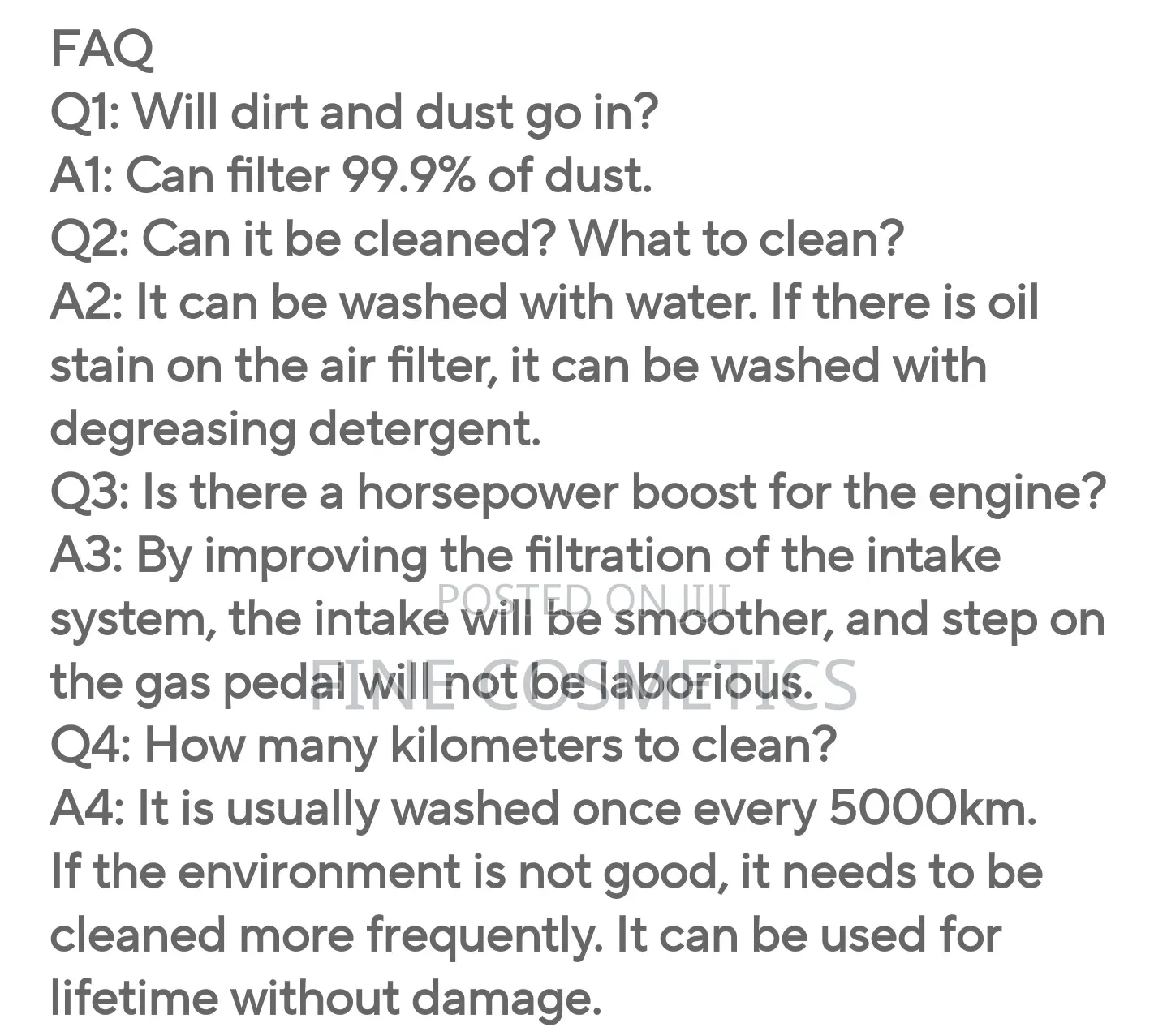Subaru Forester Washable And Reusable Performance Air Filter 2013/2016