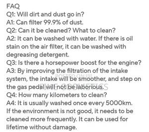 Subaru Forester Washable And Reusable Performance Air Filter 2013/2016