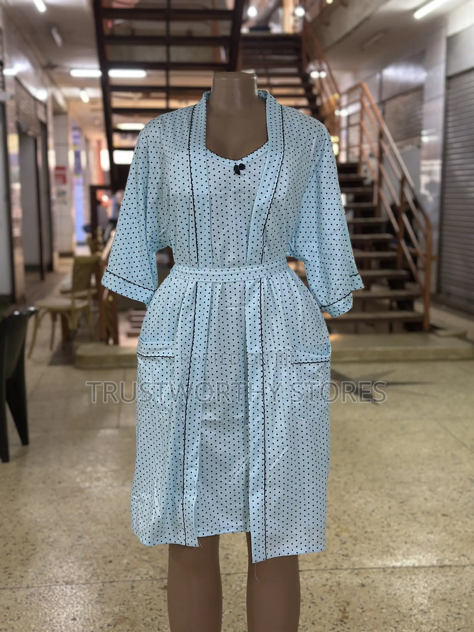 Dotted Blue Nightgown