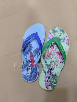 Tropical Floral Flip Flops With Cushioned Sole