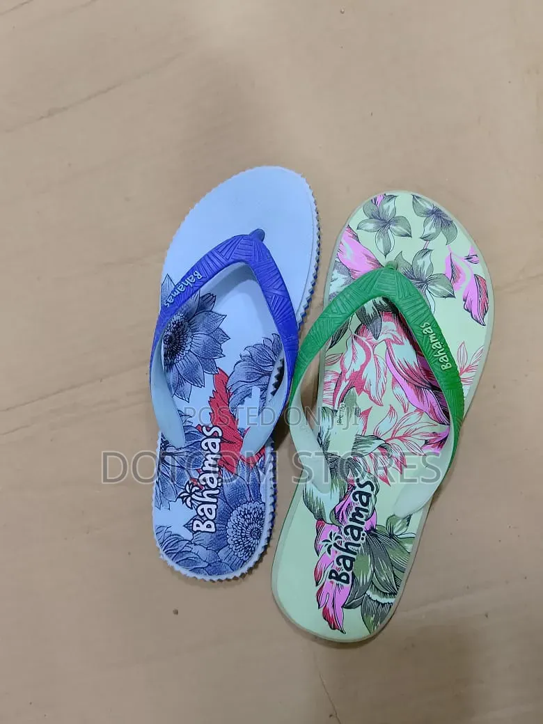 Tropical Floral Flip Flops With Cushioned Sole
